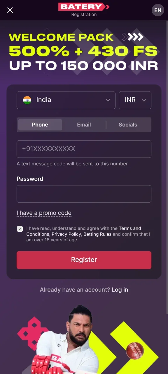 Sign up in seconds by filling out the registration form within the app.