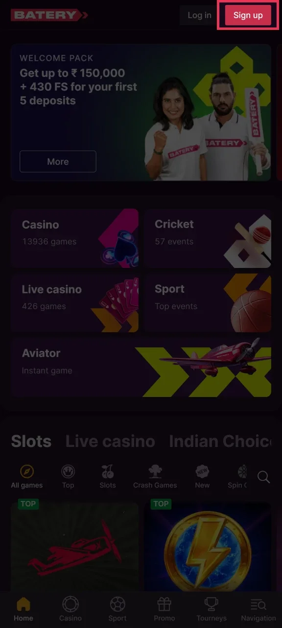 Hit the 'Register' button to bring up the account creation window.
