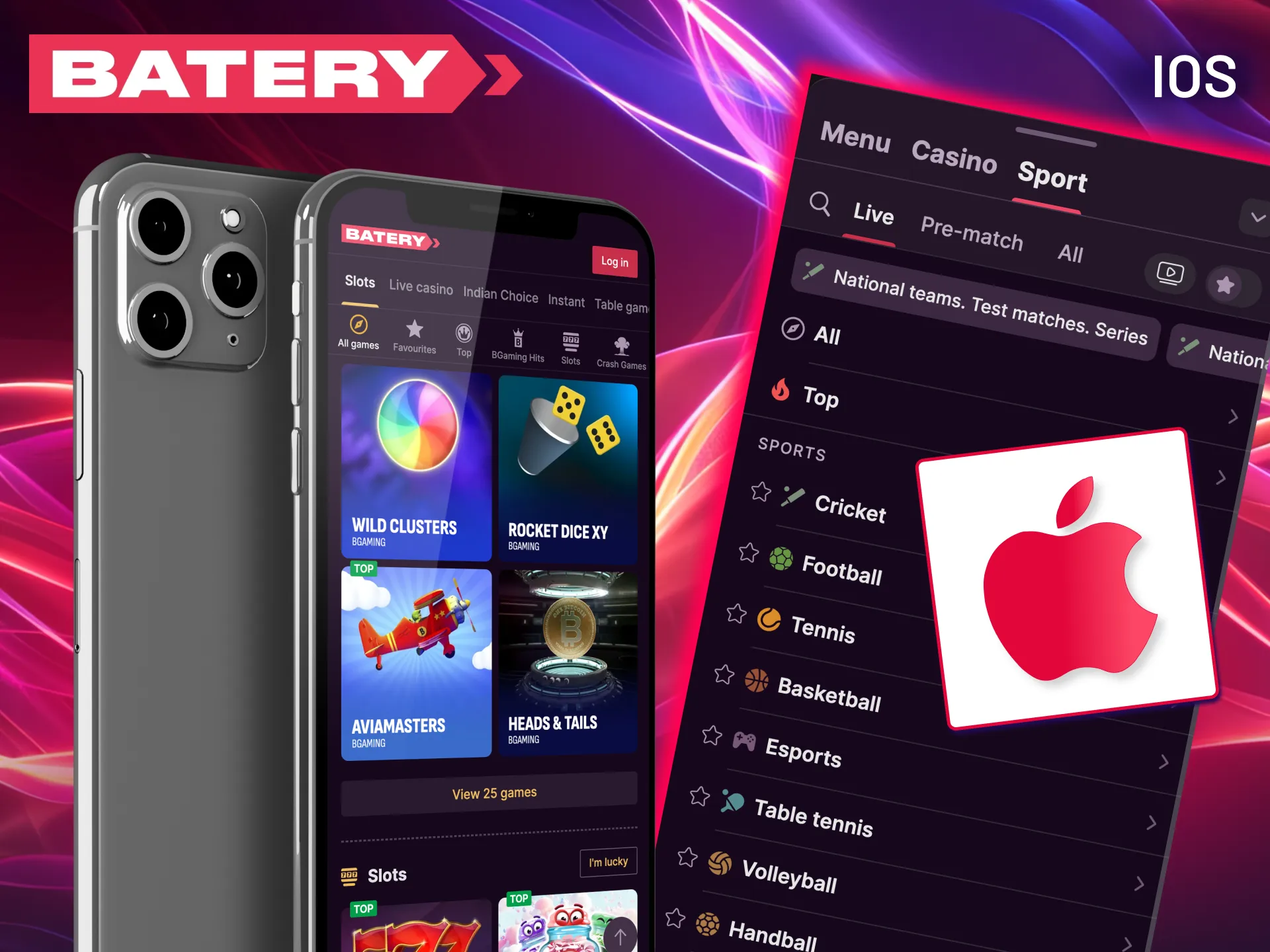 Get all the features of Batery on your Apple device using our streamlined web app.