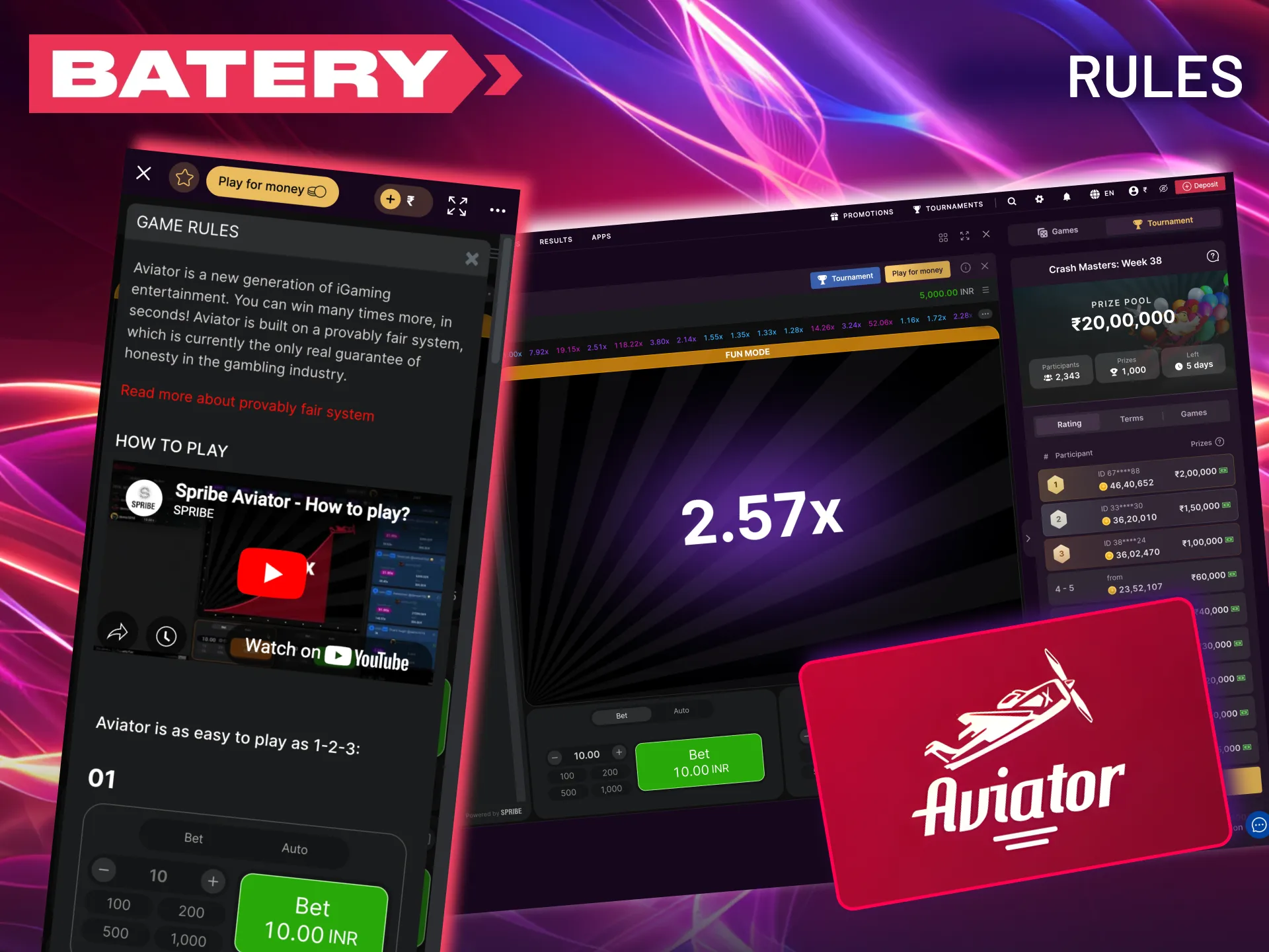 Aviator at Batery is designed for simplicity, making it a top choice for beginners.