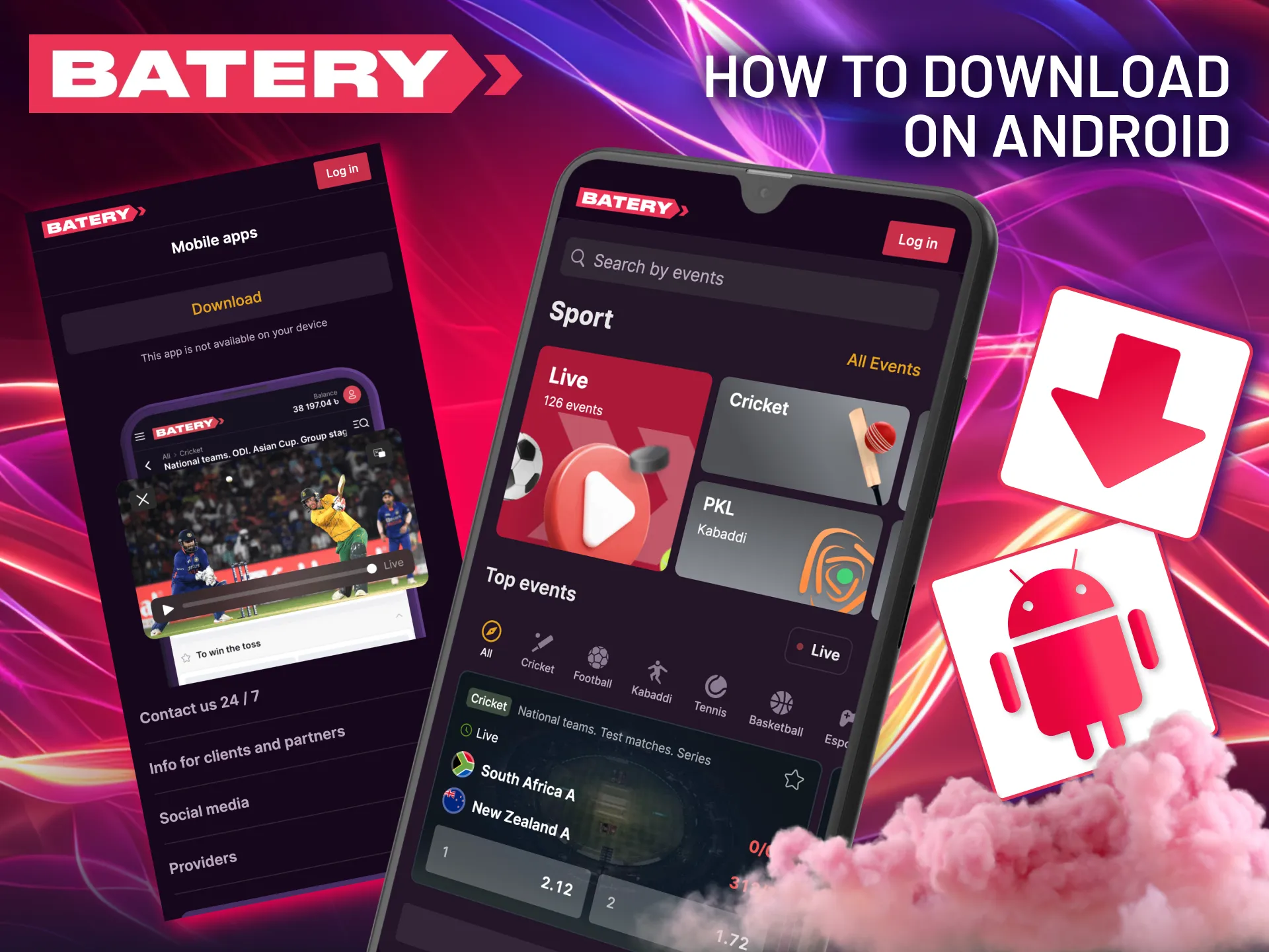 Get the Batery APK and complete the installation through your phone's settings menu.
