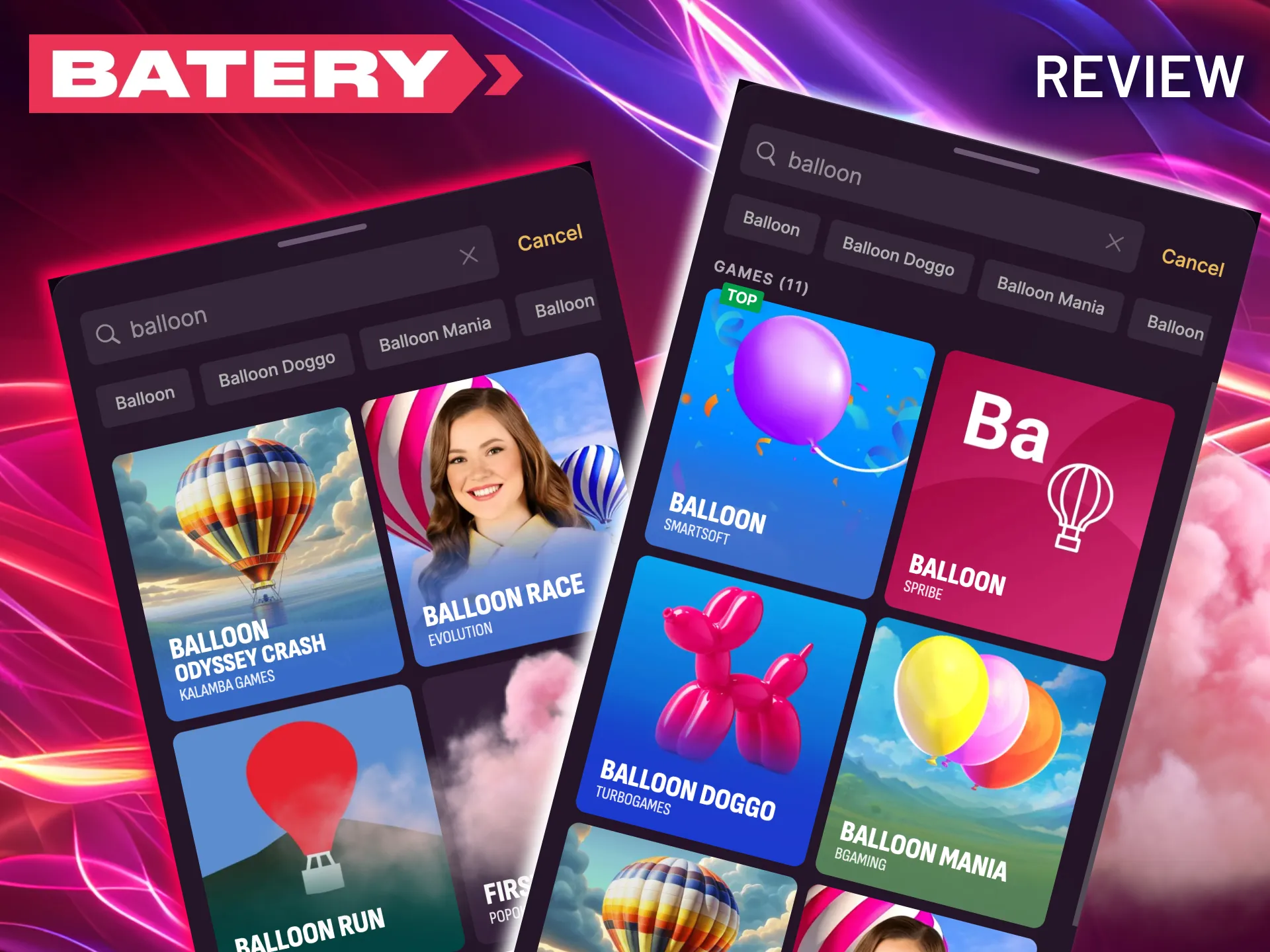 Batery Balloon: Chase the rising multiplier and cash out before the pop.