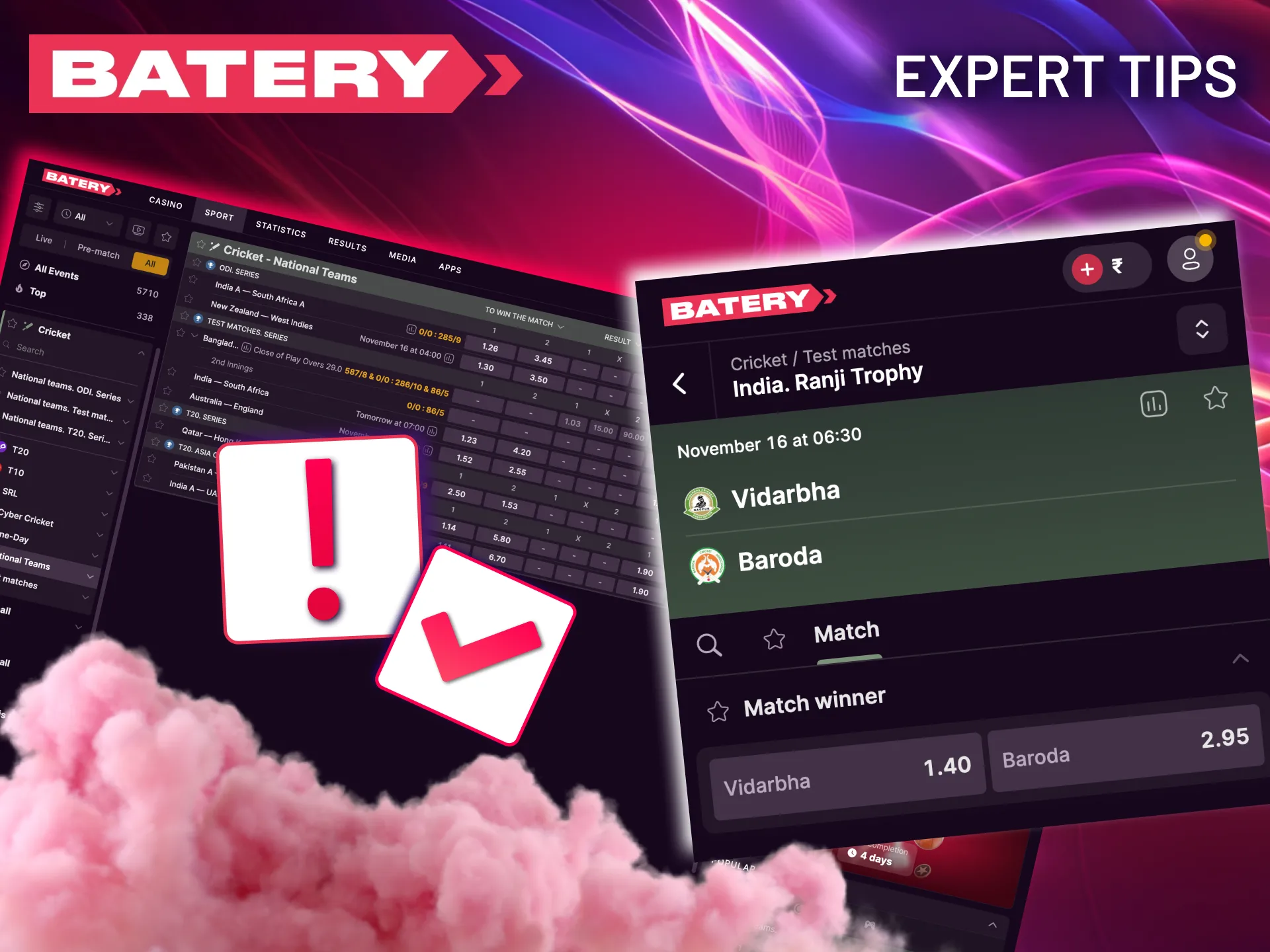 Enhance your game with Batery's expert tips for a more strategic betting approach.