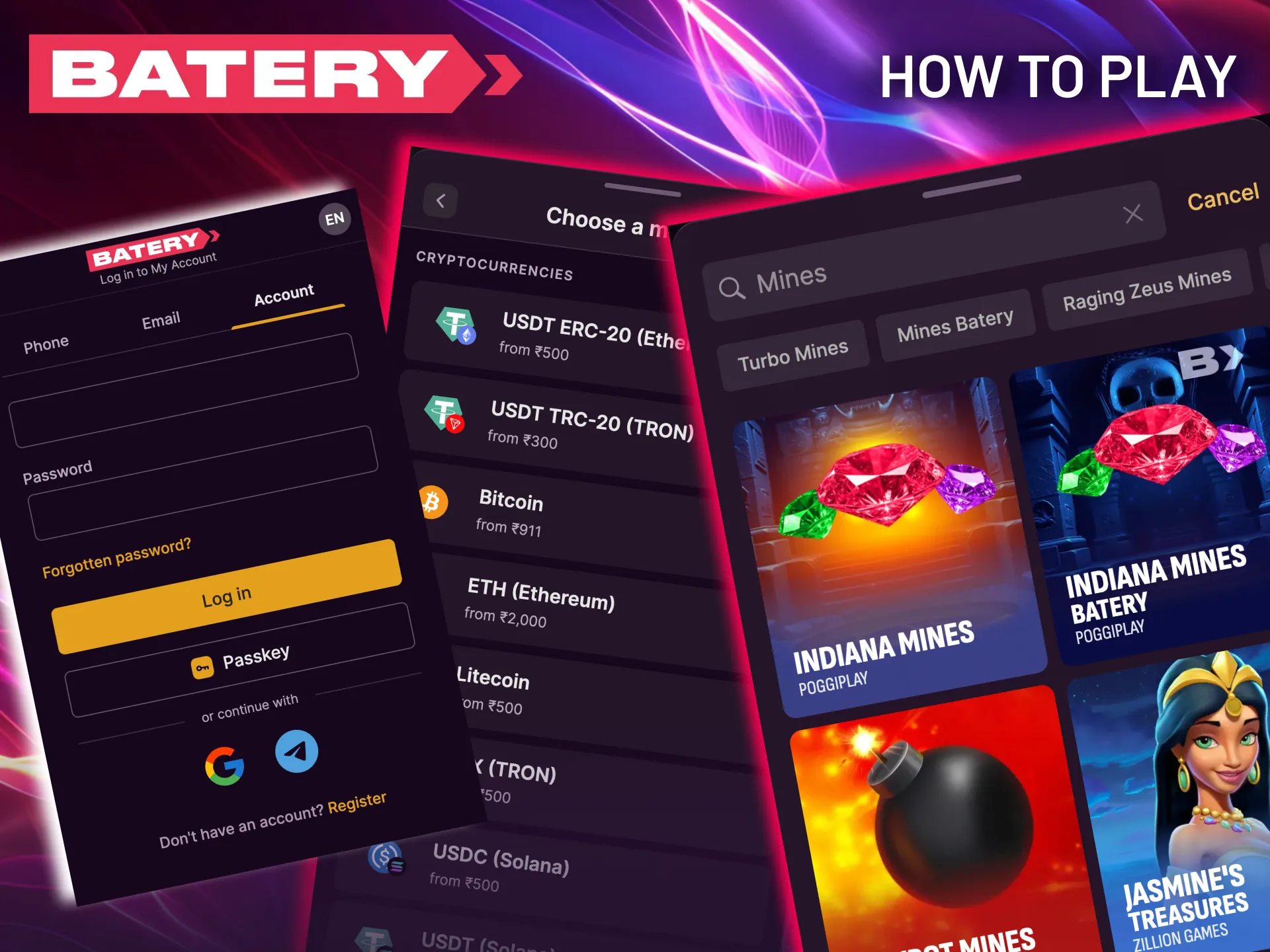Place your bet and carefully uncover safe tiles to build your prize.