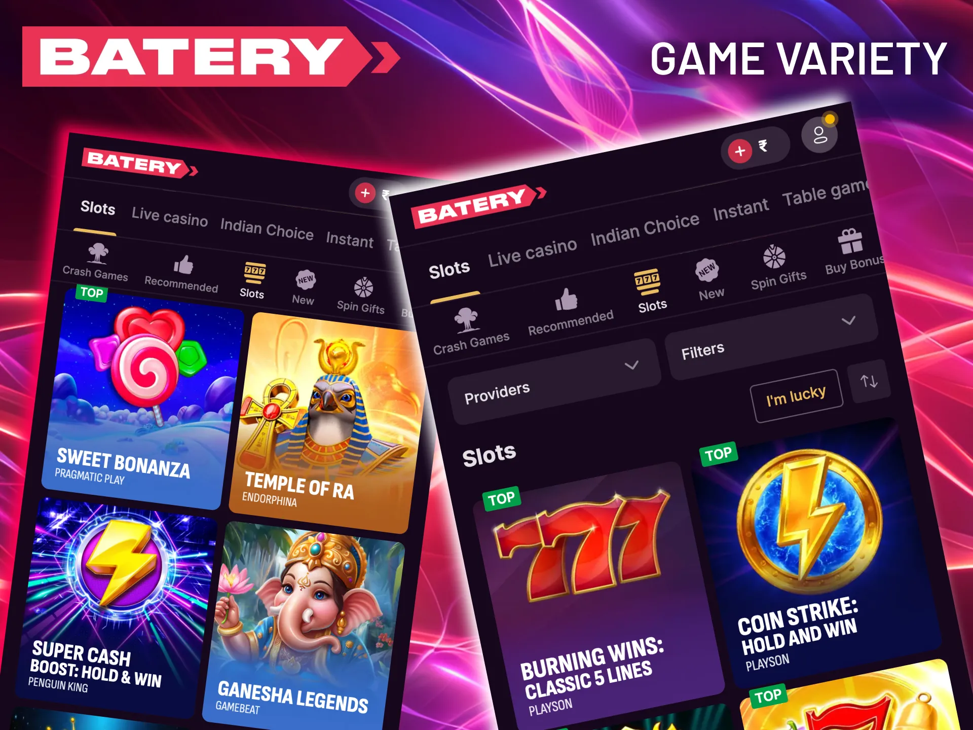 At Batery, progressive jackpots keep climbing with every single spin across the network.