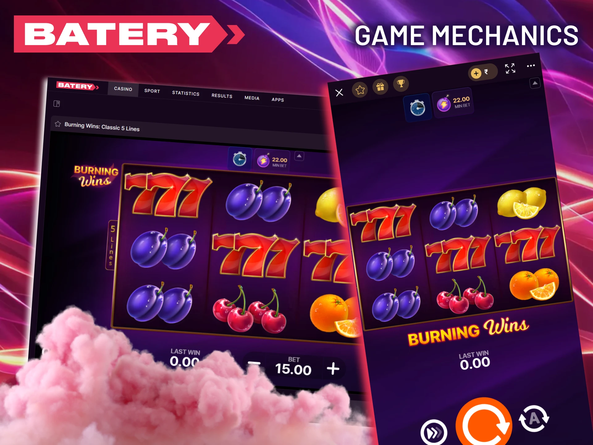 Get a grip on how Burning Wins works before you play at Batery.