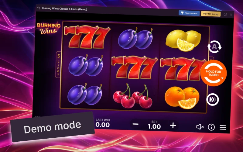 Get a feel for Burning Wins by trying out the demo version at Batery before you commit any real money.