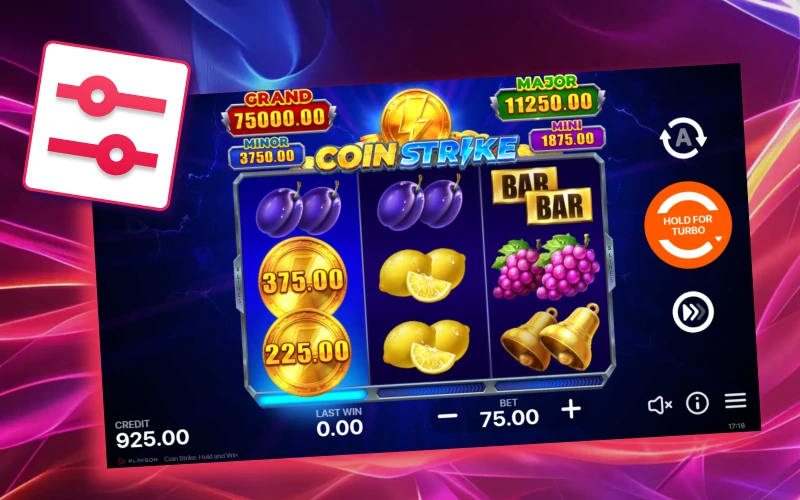 Be strategic about how much you wager when playing Coin Strike at Batery.
