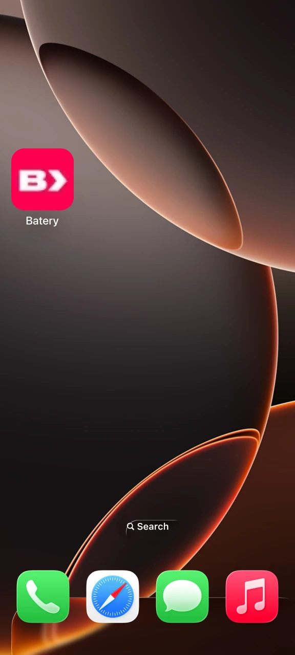 Launch Batery by tapping the shortcut on your home screen.