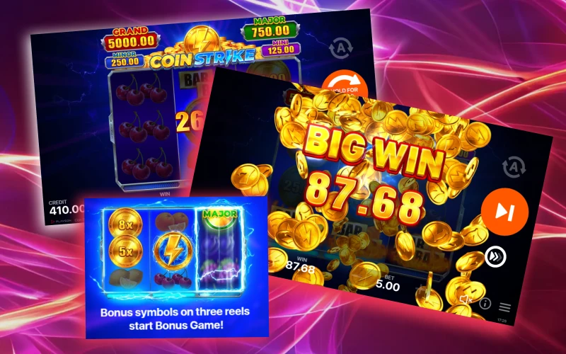 Aim for the bonus rounds while playing Coin Strike at Batery casino.