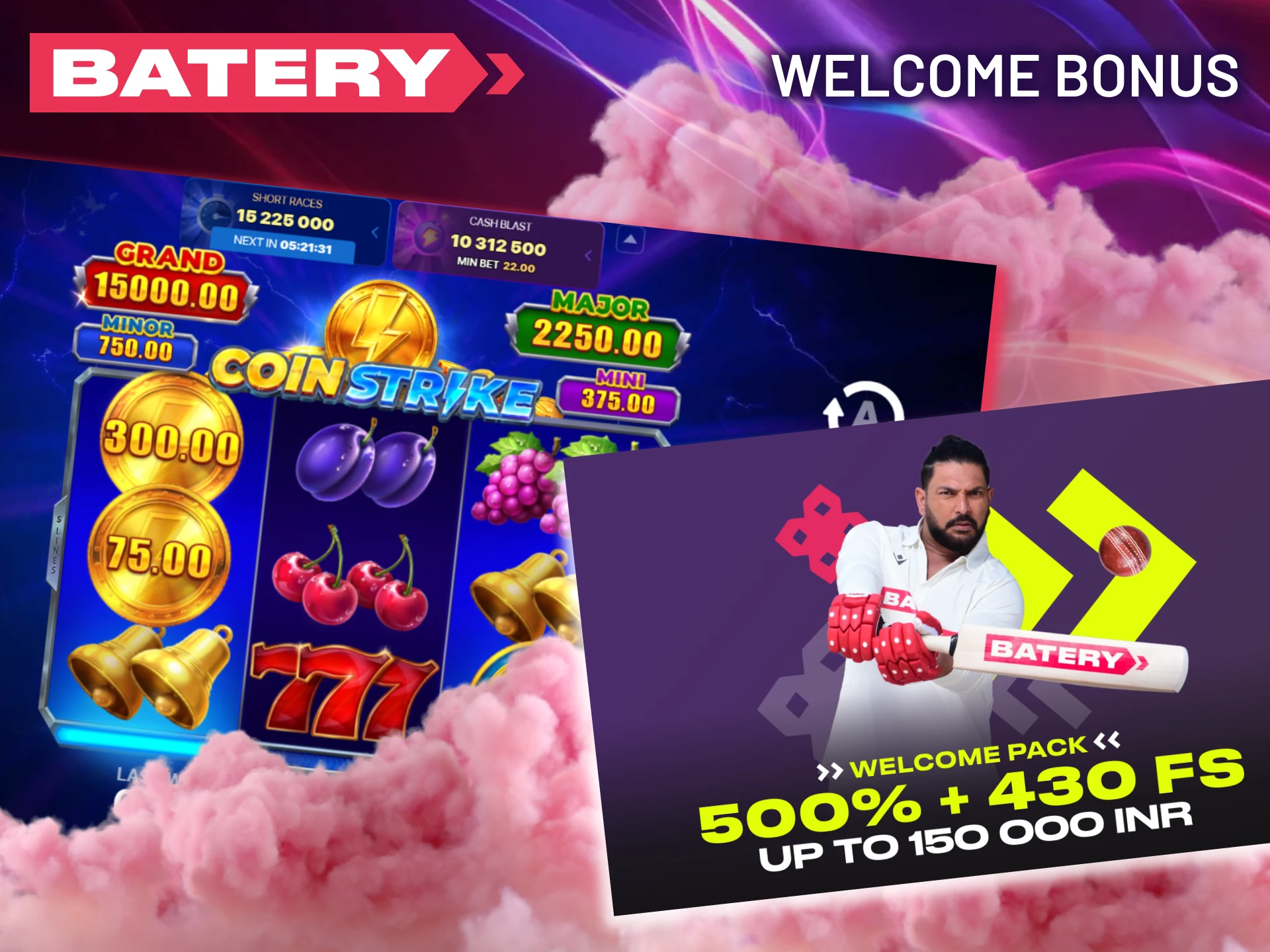 Claim your Batery welcome package and use it to play Coin Strike.