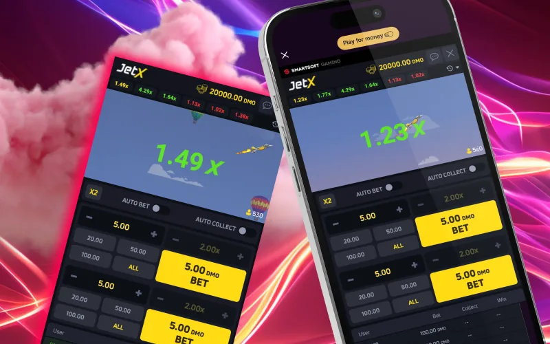 Whether you are on a PC or a smartphone, Batery's responsive design ensures JetX runs without a hitch.