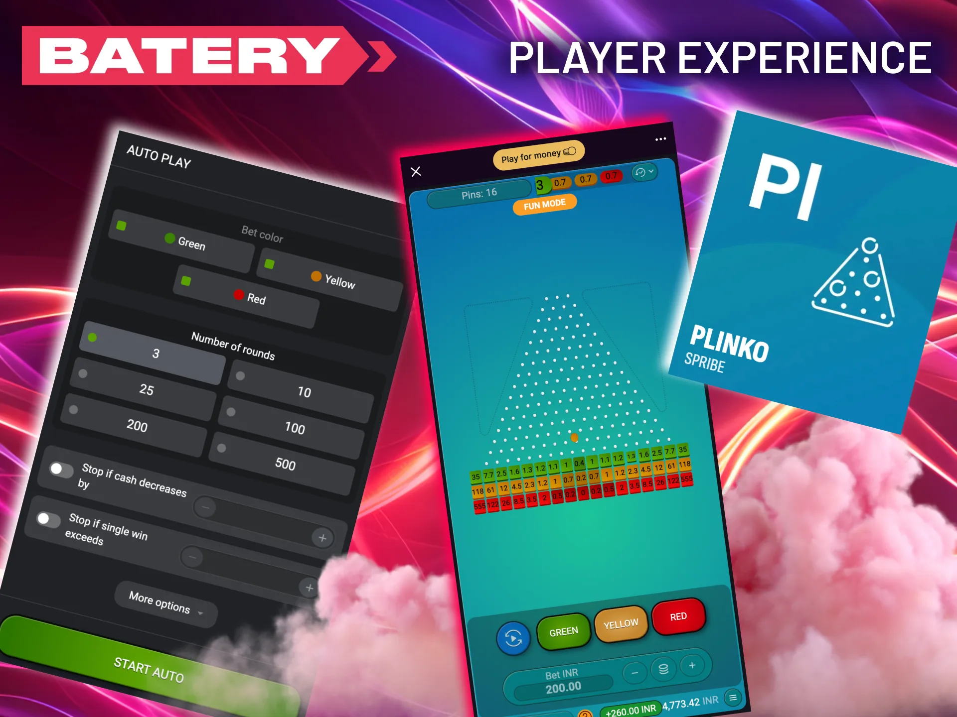 Experience flawless Plinko gameplay on any device via Batery.