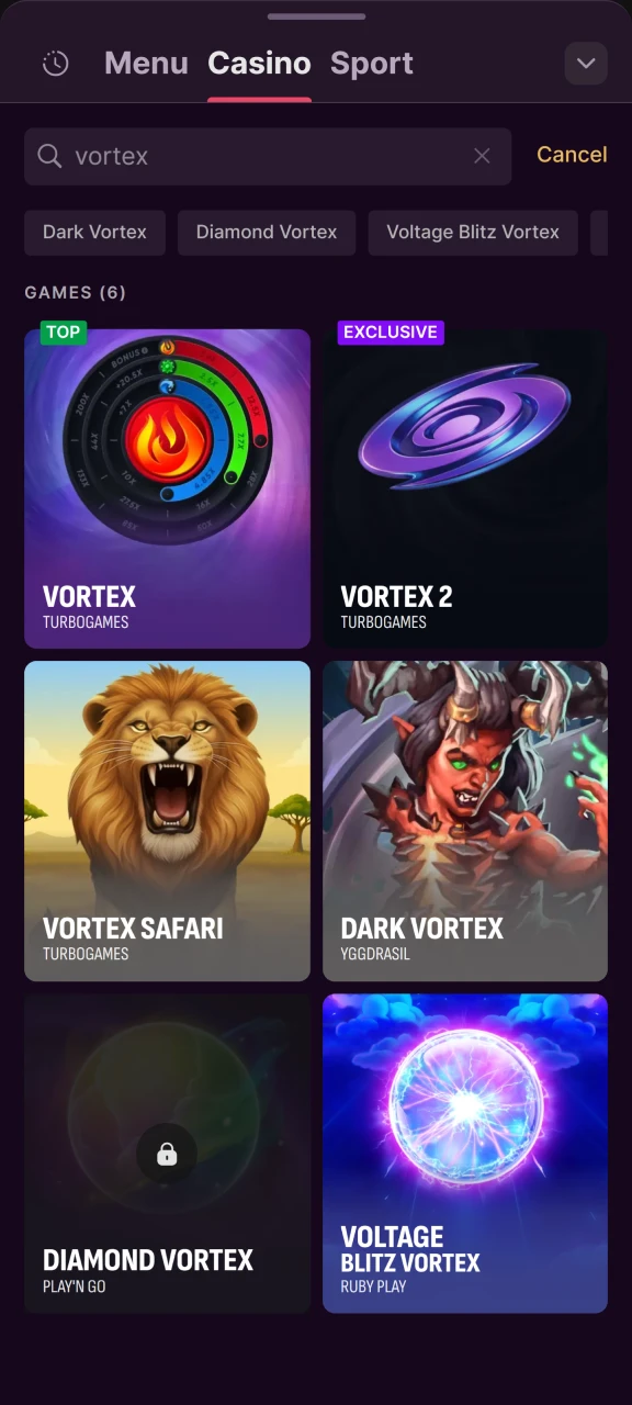 Launch Vortex and start your winning streak with Batery.